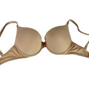 Beige Bra By Pink Victoria’s Secret Wear Everywhere Push-up Size 32DD (32E)